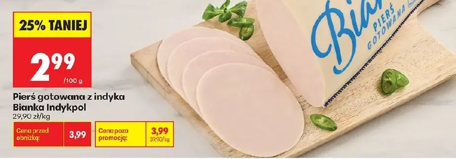 Indykpol Pierś gotowana z indyka Bianka 1 kg
