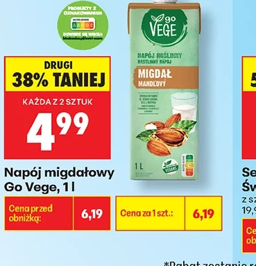 Go Vege Napój migdałowy 1 l