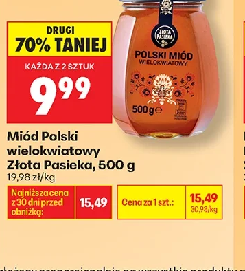 Polski Miód wielokwiatowy Złota Pasieka 500 g