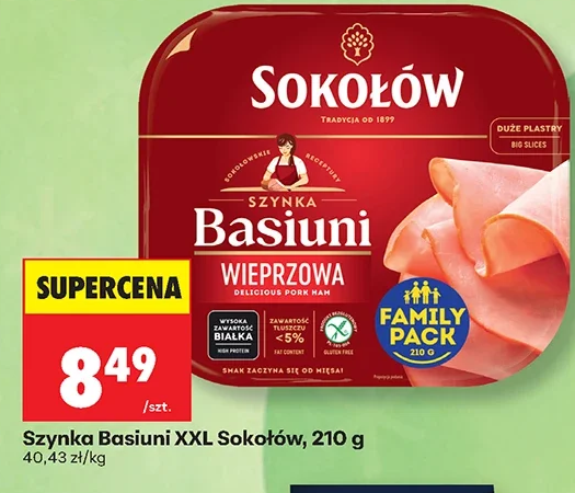 Sokołów Szynka Basiuni XXL 210 g
