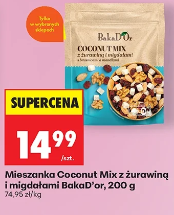 BakaD’Or Mieszanka Coconut Mix z żurawiną i migdałami 200 g