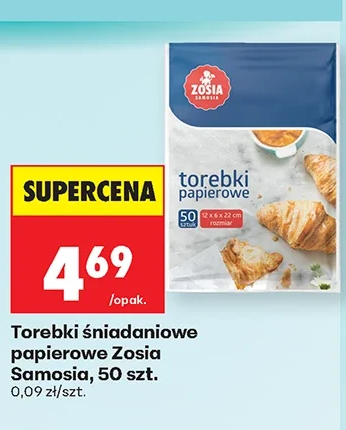 Zosia Samosia Torebki śniadaniowe papierowe 50 szt.
