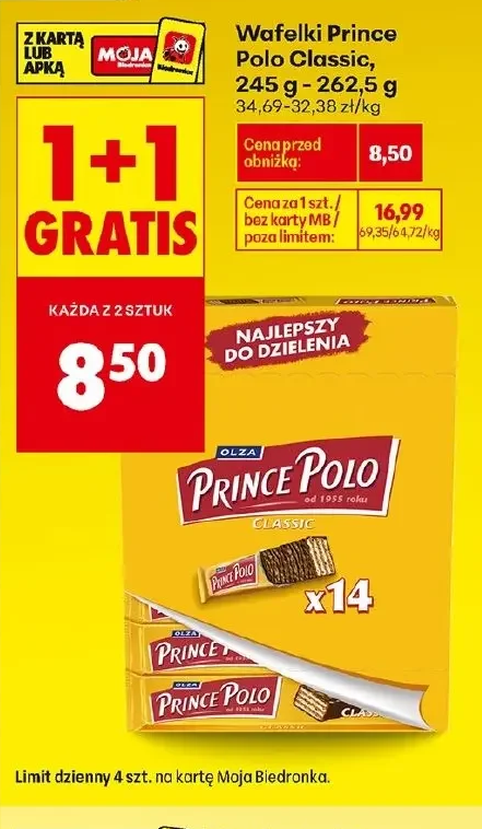 Prince Polo Wafelki Classic 262,5 g