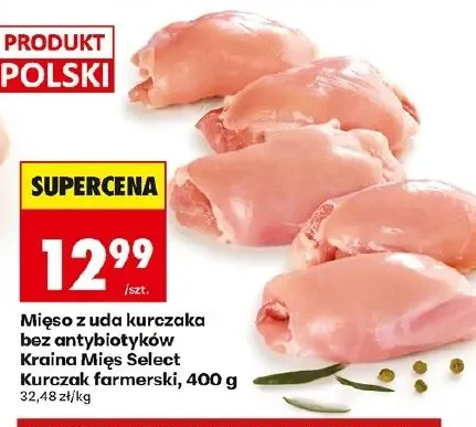 Kraina Mięs Mięso z uda kurczaka bez antybiotyków Select Kurczak farmerski 400 g