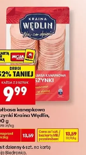 Kraina Wędlin Kiełbasa kanapkowa z szynki 400 g