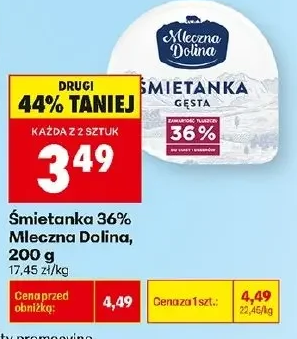 Mleczna Dolina Śmietanka 36% 200 g