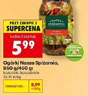 Nasza Spiżarnia Ogórki, kozackie, kaszubskie 850 g