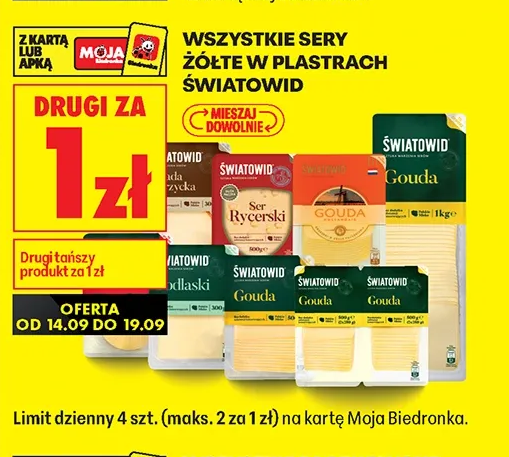 Wszystkie sery żółte w plastrach Światowid