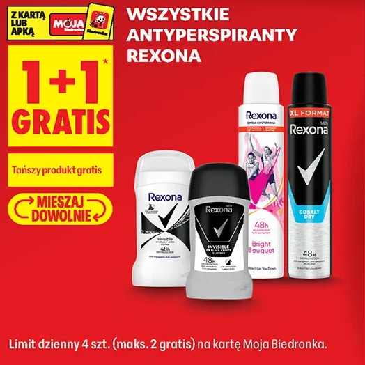 Wszystkie antyperspiranty Rexona