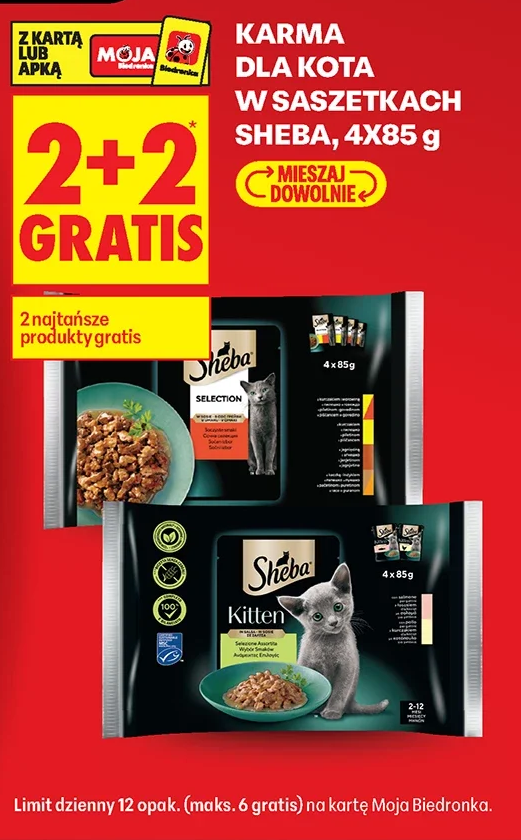 Karma dla kota w saszetkach Sheba, 4x85 g