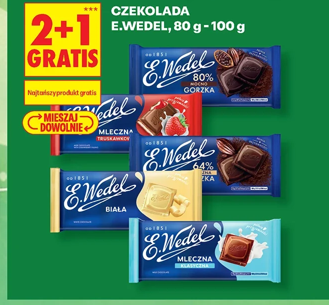 Czekolada E.Wedel, 80 g–100 g