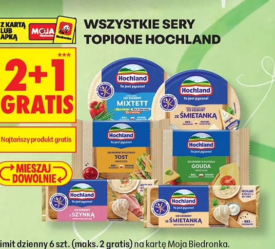 Wszystkie sery topione Hochland