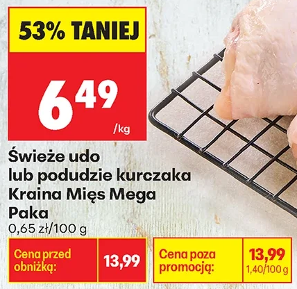 Kraina Mięs Świeże udo lub podudzie kurczaka Mega Paka 1 kg