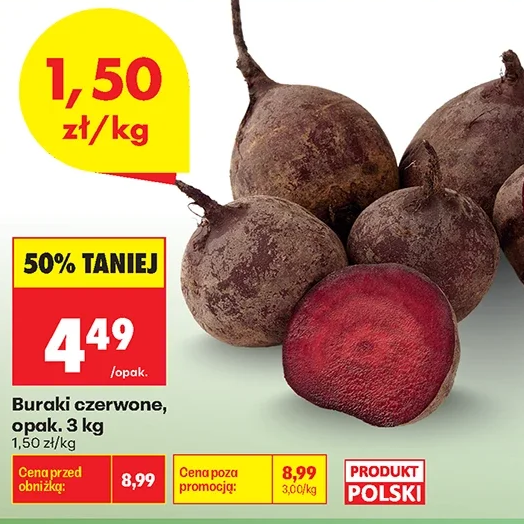 Buraki czerwone 1 kg
