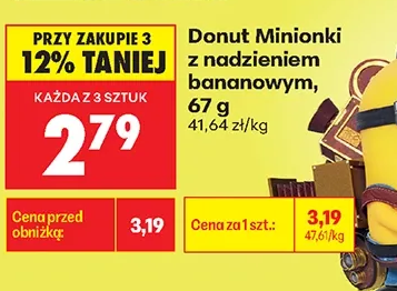 Donut Minionki z nadzieniem bananowym 67 g