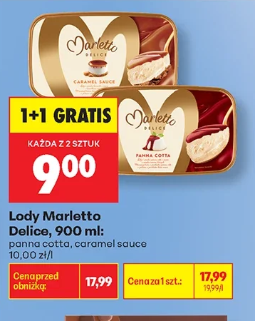 Marletto Lody Delice, panna cotta, caramel sauce 900 ml
