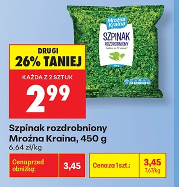 Mroźna Kraina Szpinak rozdrobniony 450 g