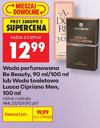 Woda perfumowana Be Beauty lub Woda toaletowa Lucca Cipriano Men 90 ml