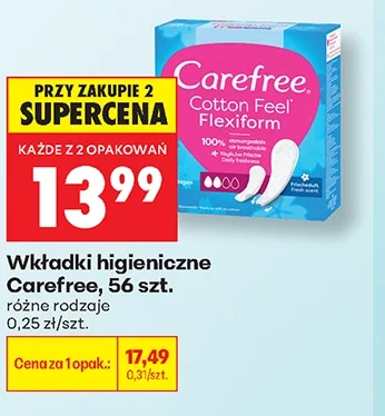 Carefree Wkładki higieniczne 56 szt.