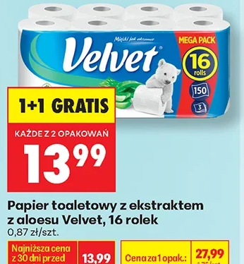 Velvet Papier toaletowy z ekstraktem z aloesu