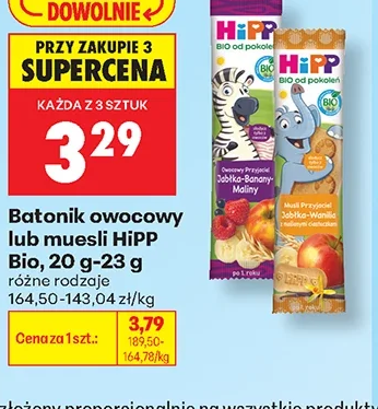 HiPP Batonik owocowy lub musli Bio 23 g