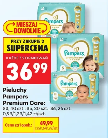 Pampers Pieluchy Premium Care: S3; S5; S6 40 szt.
