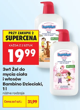 Bambino 3w1 Żel do mycia ciała i włosów Dzieciaki 1 l
