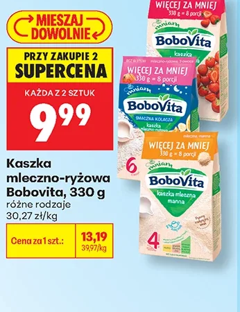 BoboVita Kas zka mleczno-ryżowa 330 g