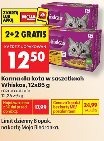 Whiskas Karma dla kota w saszetkach 12 × 85 g