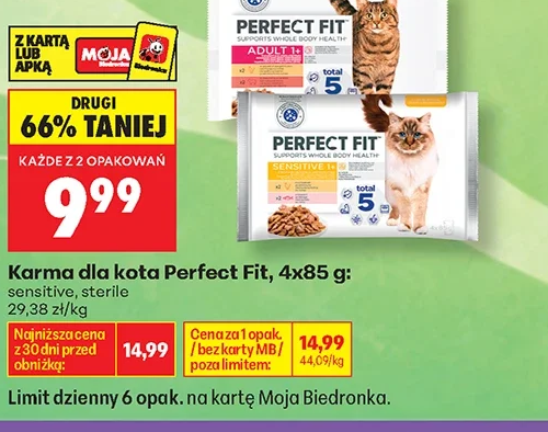 Perfect Fit Karma dla kota, sensitive, sterile 4 × 85 g