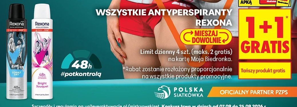 Wszystkie antyperspiranty Rexona