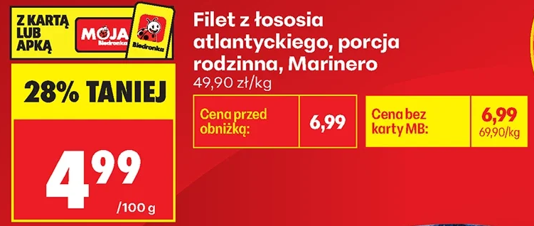 Marinero Filet z łososia atlantyckiego, porcja rodzinna 1 kg