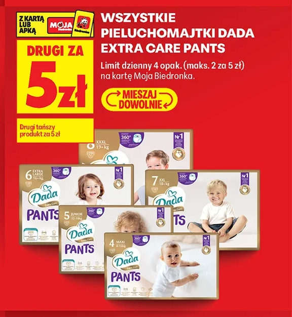 Wszystkie pieluchomajtki Dada Extra Care Pants