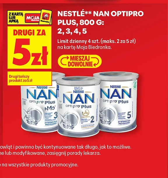 Nestlé NAN Optipro Plus, 800 g: 2, 3, 4, 5