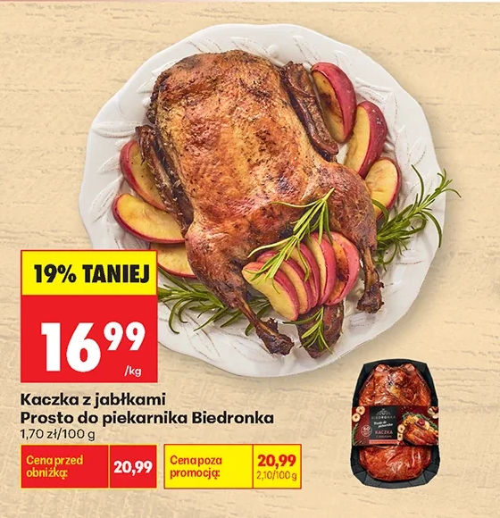 Biedronka Kaczka z jabłkami Prosto do piekarnika 1 kg