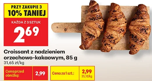 Croissant z nadzieniem orzechowo-kakaowym 85 g