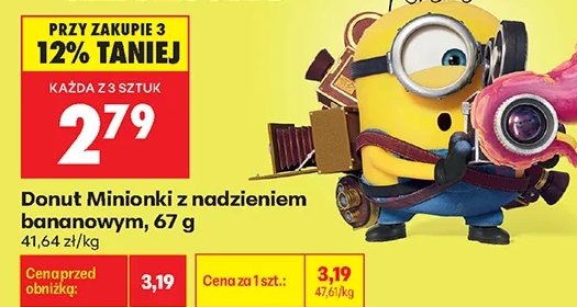 Donut Minionki z nadzieniem bananowym 67 g
