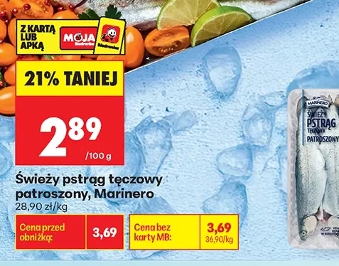 Marinero Świeży pstrąg tęczowy patroszony 1 kg
