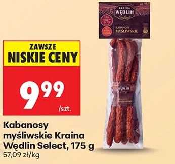 Kraina Wędlin Kabanosy myśliwskie Select 175 g