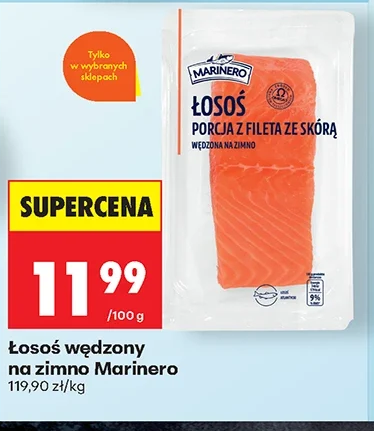 Marinero Łosoś wędzony na zimno 1 kg