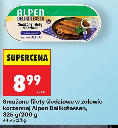 Alpen Delikatessen Smażone filety śledziowe w zalewie korzennej 325 g
