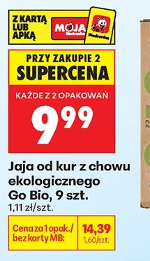 Go Bio Jaja od kur z chowu ekologicznego 9 szt.
