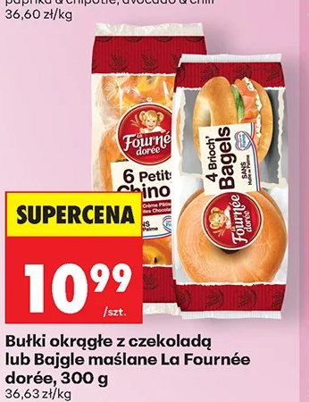 Bułki okrągłe z czekoladą lub Bajgle maślane La Fournée dorée 300 g