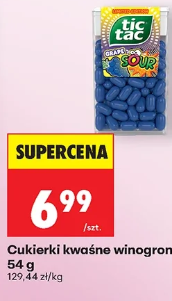 Tic Tac Cukierki kwaśne winogrono 54 g