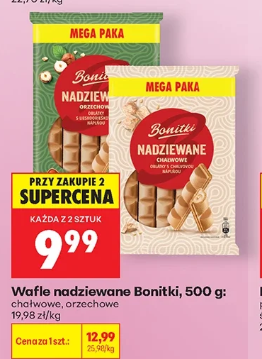 Bonitki Wafle nadziewane 500 g