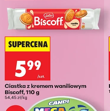 Ciasteczka z kremem waniliowym Biscoff 110 g