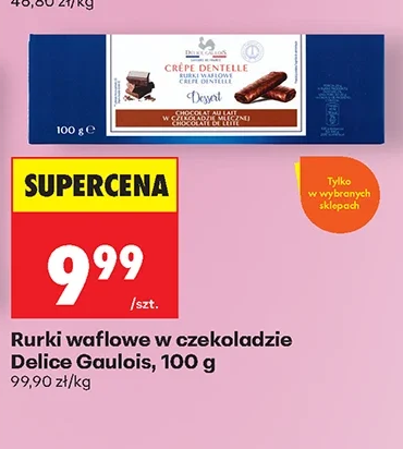 Rurki waflowe w czekoladzie Delice Galuois 100 g
