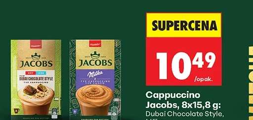 Cappuccino Jacobs, 8x15,8 g: Dubai Chocolate Style, Milka 8 × 15,8 g