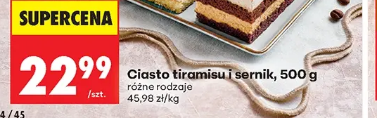 Ciasto tiramisu i sernik 500 g