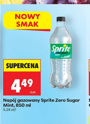 Sprite Napój gazowany Zero Sugar Mint 850 ml